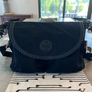 Tory Burch Nylon Messenger Diaper Bag - Black Crossbody